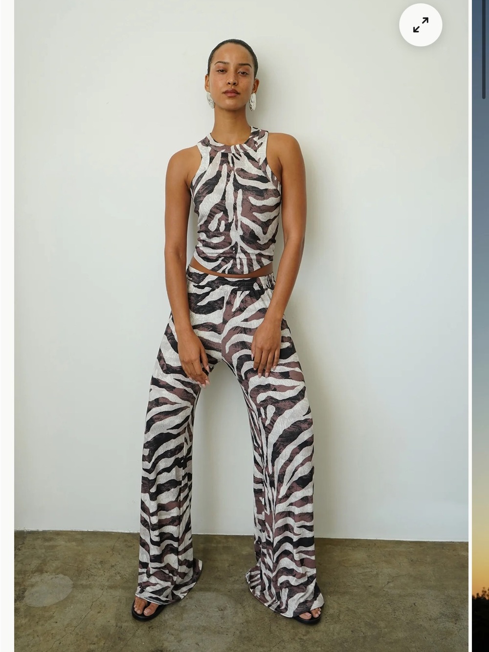 LNA Safari Ribbed Set NWT - Tank top and Bottom in Size Small